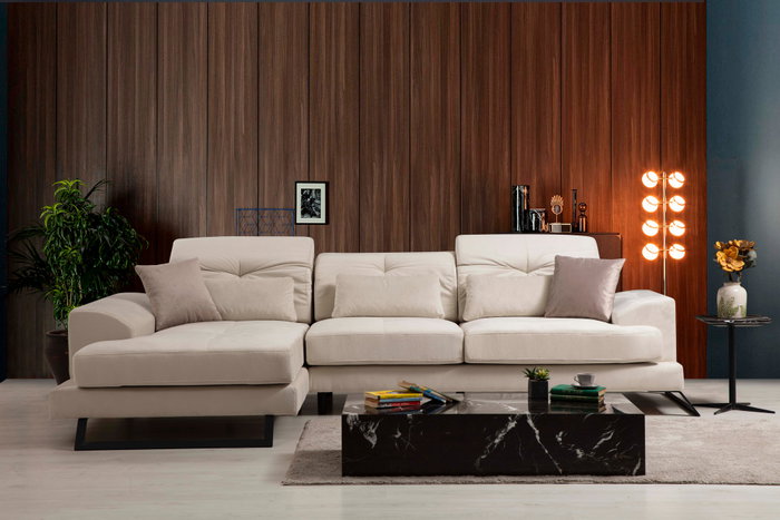 Atelier Del Sofa Sofá Esquinero Izquierdo (Chl+3R) - Color Crudo